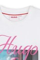Παιδικό βαμβακερό μπλουζάκι HUGO λευκό G00495.156