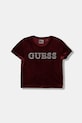 Guess maglietta per bambini tessuto elasticizzato granata J4YI48.K0232.9BYA
