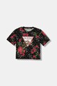 Guess t-shirt dziecięcy z elastanem czarny J5BI10.J1314.9BYA