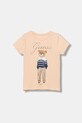 Guess t-shirt bawełniany dziecięcy z elastanem pomarańczowy J5BI39.J1314.9BYA