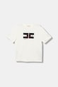 Elisabetta Franchi t-shirt dziecięcy z elastanem biały EFTS245.0.JE006