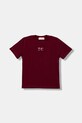Dětské tričko Elisabetta Franchi s elastanem burgundské EFTS247.0.JE006.140.158