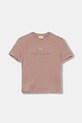 Elisabetta Franchi t-shirt dziecięcy aplikacja różowy EGTS098.0.JE006