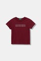 Dětské bavlněné tričko United Colors of Benetton kulatý burgundské 3I1XC10Q1.G.seasonal