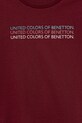 DÍVKA Dětské bavlněné tričko United Colors of Benetton 3I1XC10Q1.G.seasonal burgundské