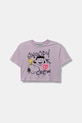 Детская хлопковая футболка United Colors of Benetton хлопок фиолетовой 3X1SC10PT.G.seasonal