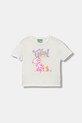 United Colors of Benetton tricou de bumbac pentru copii print alb 3X1SG10JV.P.seasonal