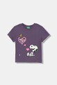 United Colors of Benetton t-shirt bawełniany dziecięcy nadruk fioletowy 3X1SG10JV.P.seasonal