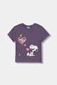 Dětské bavlněné tričko United Colors of Benetton kulatý fialová 3X1SG10JV.P.seasonal