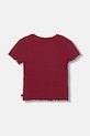 United Colors of Benetton t-shirt dziecięcy 3F1AC10N4.G.Season.9BYA bordowy AW25