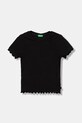 United Colors of Benetton tricou copii uni negru 3F1AC10N4.G.reproposed