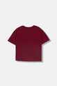 United Colors of Benetton t-shirt bawełniany dziecięcy 3I1XC10QD.G.seasonal. bordowy AW25