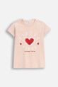 Coccodrillo t-shirt dziecięcy z elastanem beżowy ZC5143217VGA