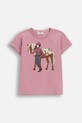 Coccodrillo t-shirt dziecięcy z elastanem różowy ZC5143225VGA