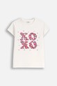 Coccodrillo t-shirt dziecięcy z elastanem beżowy ZC5143231VGA