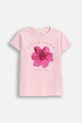 Coccodrillo t-shirt dziecięcy z elastanem różowy ZC5143232VGA
