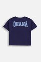 Coccodrillo t-shirt bawełniany dziecięcy ZC5143202LGD granatowy AW25