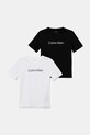 Calvin Klein Jeans t-shirt bawełniany dziecięcy 2-pack nadruk czarny IU0IU00690.104.116.9BYA