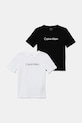 Дитяча бавовняна футболка Calvin Klein Jeans 2-pack бавовна чорний IU0IU00690.104.116.9BYA