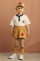 Mini Rodini gyerek pamut póló Camp Rodini pamut bézs 2562010211