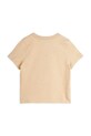 Mini Rodini tricou de bumbac pentru copii Blackbird 2562013713 bej AW25
