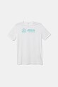 adidas Performance tricou de bumbac pentru copii MERCEDES print alb JZ0900