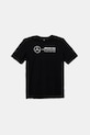 Detské bavlnené tričko adidas Performance MERCEDES bavlna čierna JZ0901