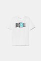 adidas Performance tricou de bumbac pentru copii MERCEDES print alb JZ8907