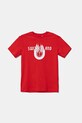 adidas Performance tricou de bumbac pentru copii SWITZERLAND print rosu JZ9002