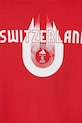 Chlapec Detské bavlnené tričko adidas Performance SWITZERLAND JZ9002 červená