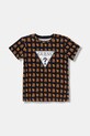 Guess t-shirt dziecięcy wzorzyste czarny H1YT00.K6YW1.9BYA