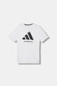 adidas Performance tricou de bumbac pentru copii JUVENTUS print alb IT3849