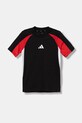 adidas t-shirt bawełniany dziecięcy nadruk czarny JM1629