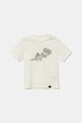 adidas t-shirt bawełniany dziecięcy nadruk beżowy JV5074