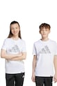 adidas tricou de bumbac pentru copii print alb JV5077
