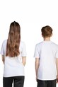 adidas t-shirt bawełniany dziecięcy JV5077 biały