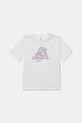 Dječja pamučna majica kratkih rukava adidas print bijela JV5100