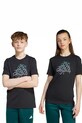 Дитяча бавовняна футболка adidas бавовна чорний JV5104