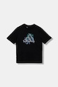 Dětské bavlněné tričko adidas JV5104 černá AW25