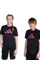 Detské bavlnené tričko adidas bavlna čierna JV5106