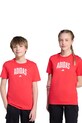 adidas t-shirt bawełniany dziecięcy nadruk czerwony JV5194