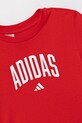 Chłopiec adidas t-shirt bawełniany dziecięcy JV5194 czerwony