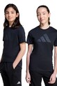 Детска памучна тениска adidas памук черен JV5204