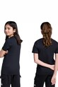 Детска памучна тениска adidas JV5204 черен AW25