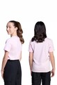 adidas t-shirt bawełniany dziecięcy JV5205 różowy