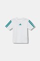 adidas tricou de bumbac pentru copii imprimeu alb JV7353