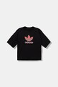 adidas Originals t-shirt bawełniany dziecięcy nadruk czarny JV7777
