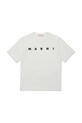 Bombažna kratka majica Marni MT135U T-SHIRT Okrogel bež M002MV