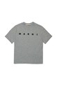 Bombažna kratka majica Marni MT135U T-SHIRT Okrogel siva M002MV