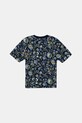 adidas Originals tricou de bumbac pentru copii JV7818 bleumarin AW25